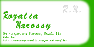 rozalia marossy business card